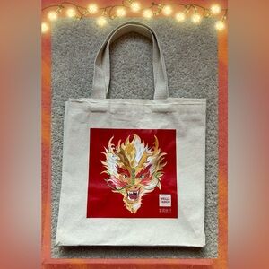 Leed’s X Wells Fargo Year of The Dragon Collectible Advertising Tote Beige OS